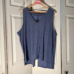 Unbranded Blue Tank Top with back Cutouts Size 2XL